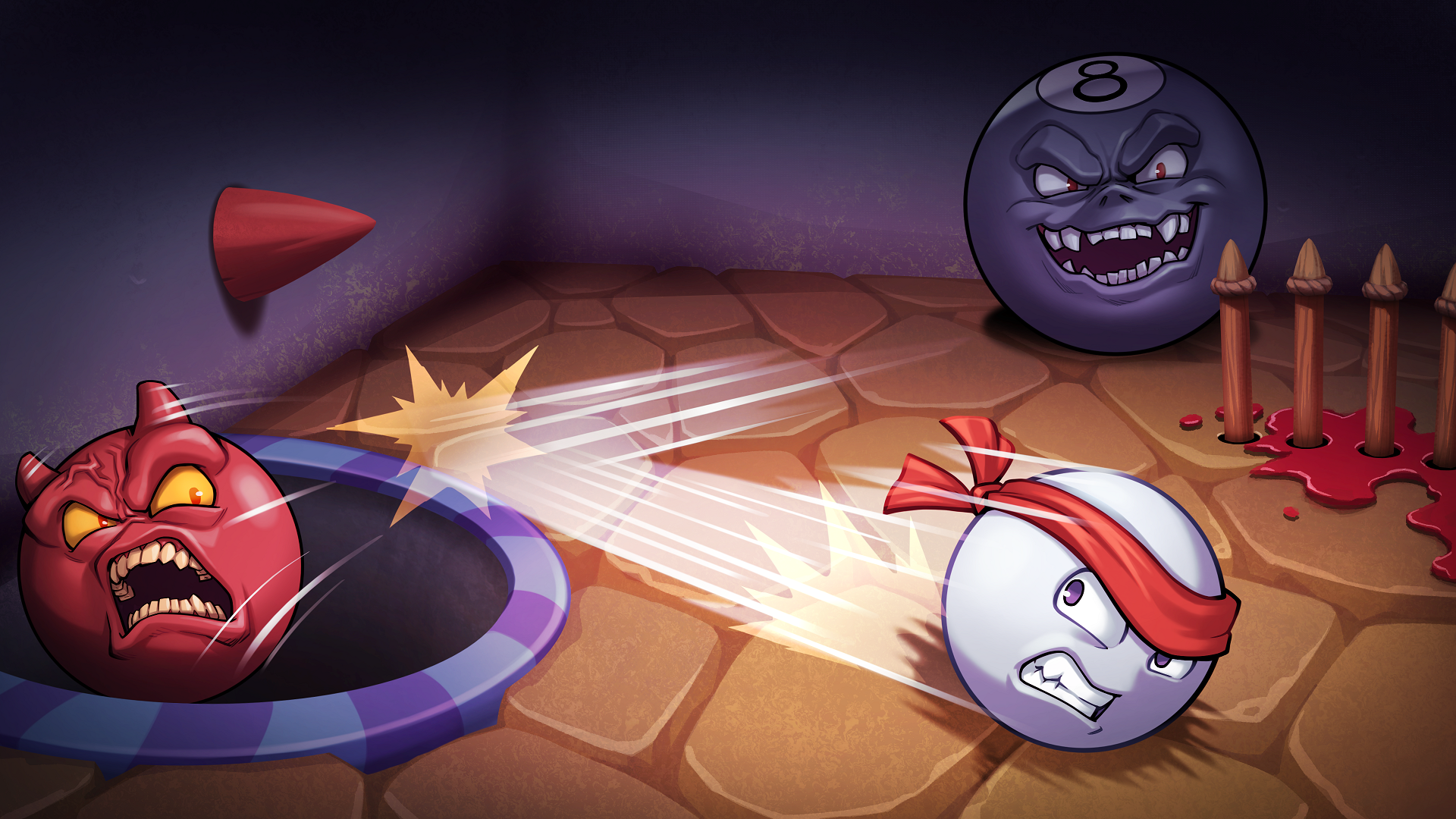 Rack and Slay Review – chaotic billiards with spikes and a roguish spin