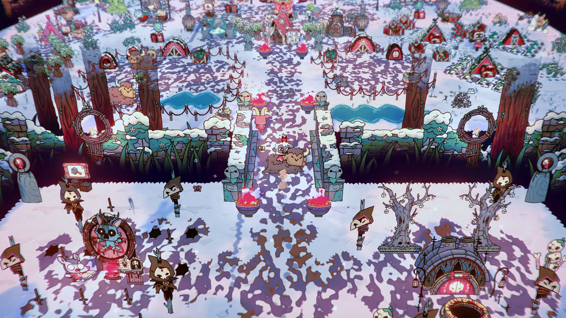 Winter is coming to Cult of the Lamb via an icy new paid expansion called Woolhaven