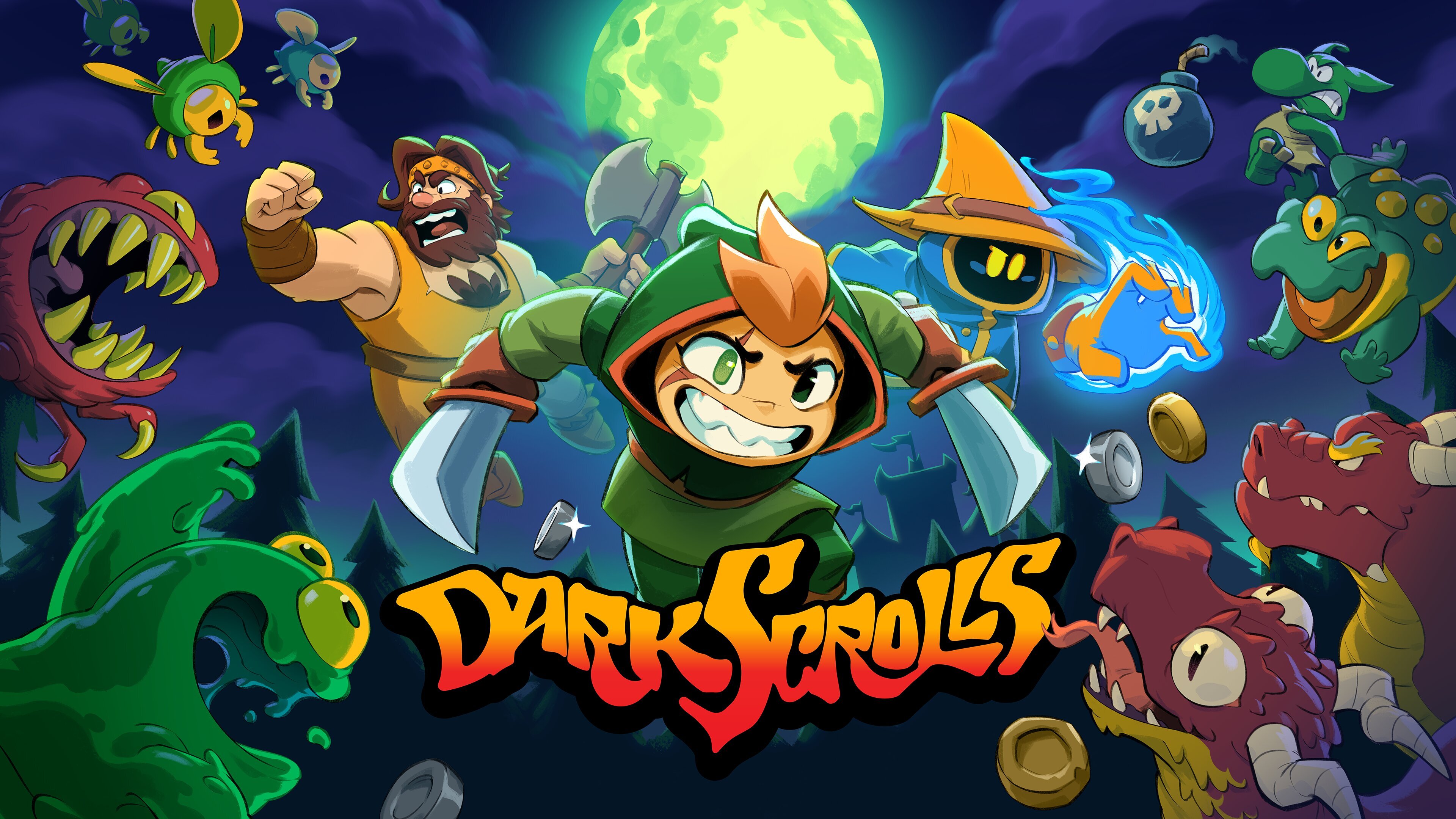 Dark Scrolls brings retro-inspired action platforming and roguelite progression to PC and Switch in 2026