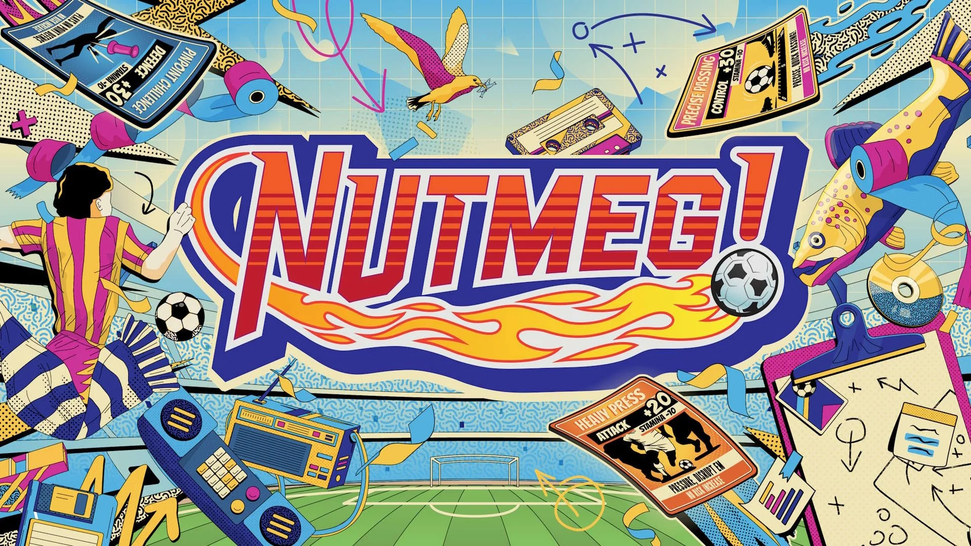 Nutmeg is a deckbuilder based on old-school football, and the game just kicked off on PC