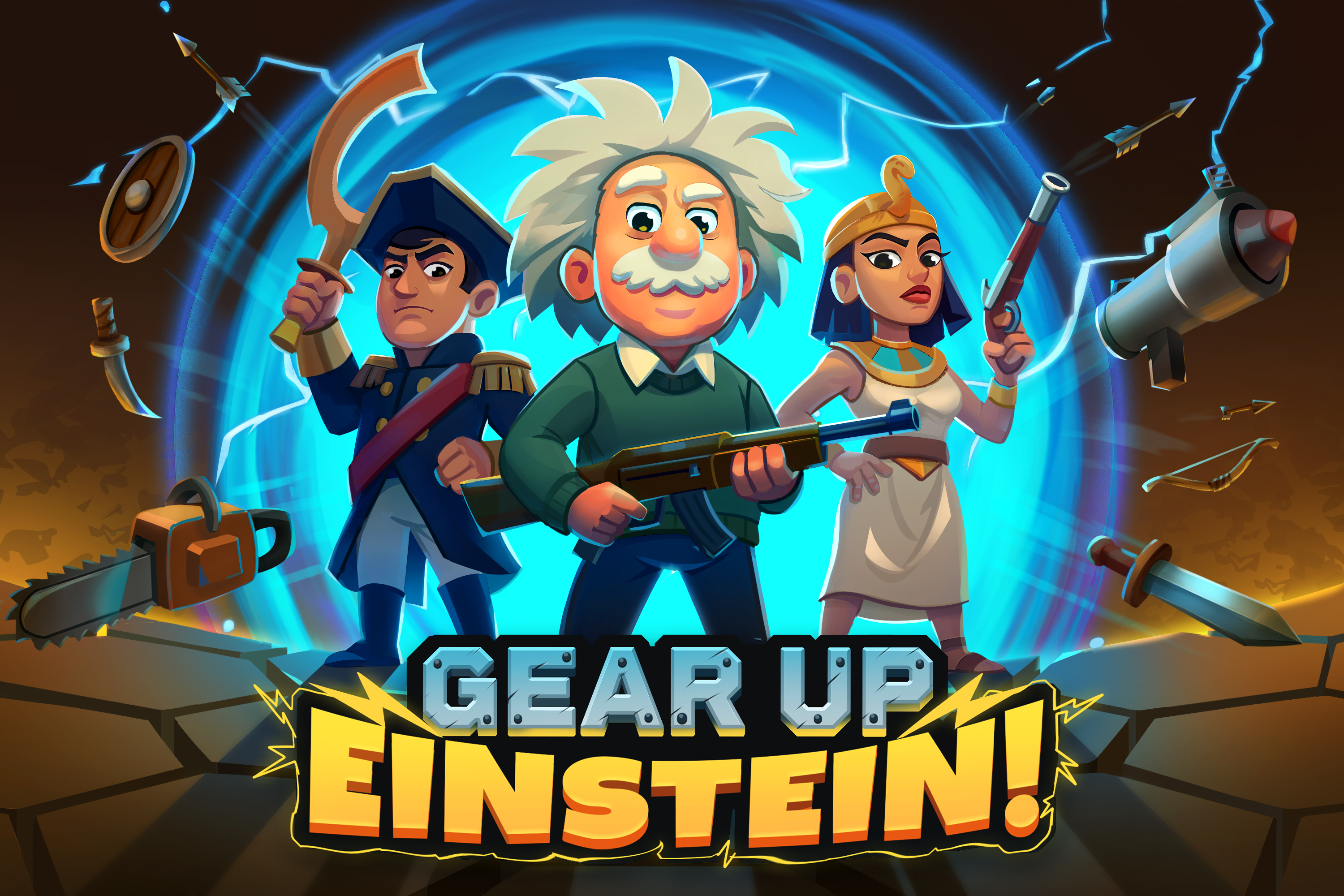 Gear Up, Einstein! is an auto-battler roguelite that puts history’s most iconic figures at your command