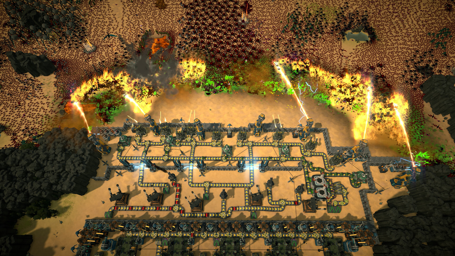 Automation meets tower defense meets the swarm in Beltfed, newly announced on Steam
